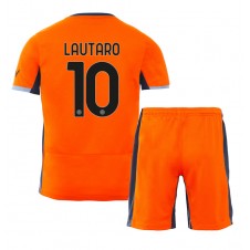 Inter Milan Lautaro Martinez #10 Tredjedraktsett Barn 2023-24 Kortermet (+ korte bukser)